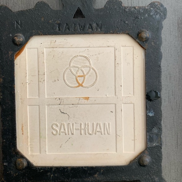 Vintage 60s San Huan Cast Iron Tile Antique Car Trivets Decorative Tiles - Picture 6 of 6